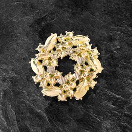 Bauhinia Flower Brooches Pin Badge Crystal Flower Brooch Memorabilia Decorations Jewelry for Women Girls