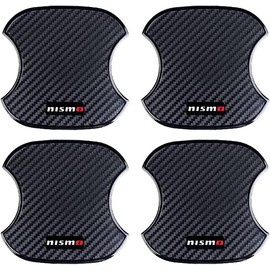 nismo Nissan Car Carbon Door Knob Guard Anti-Scratch Door Handle Protector, Pack of 4 (M, Nissan)