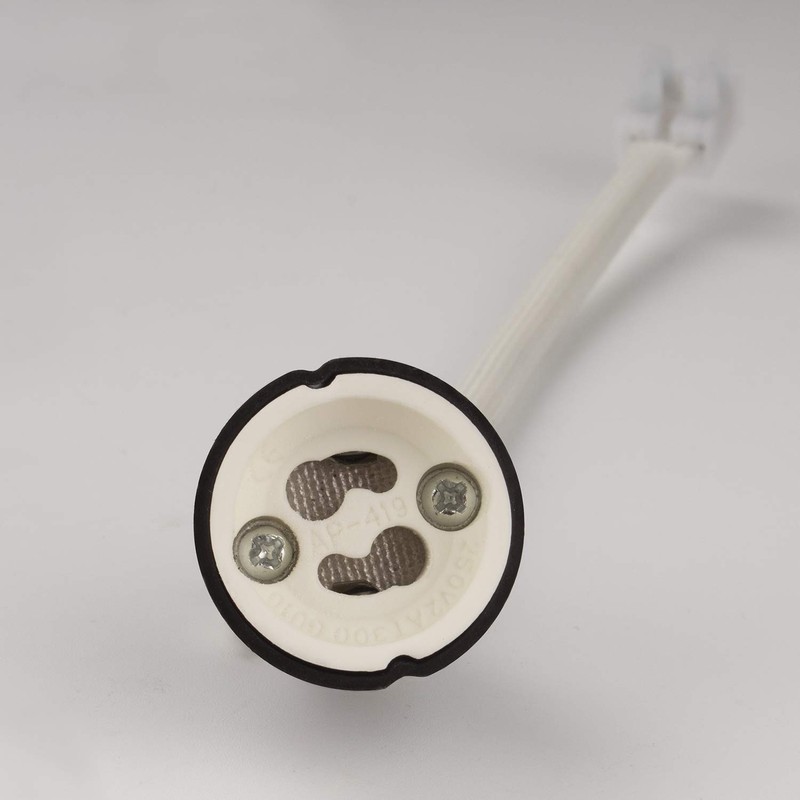 DiCUNO GU10 Ceramic Socket Lamp Holder, 15CM Long Wire Bulb
