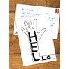Funny Humorous 'David Shrigley Hello' Novelty Postcard