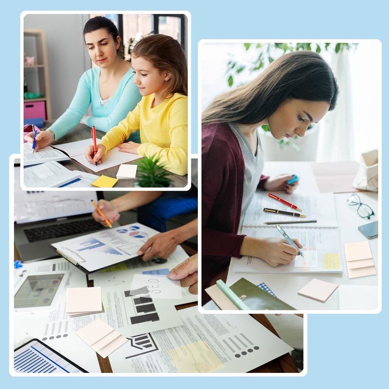 Transparent Sticky Notes - 3x3 inch Clear Sticky Notes Waterproof