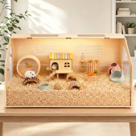 Hamster Cage, 40x20x20inch Hamster Tank with Acrylic Viewing Panels