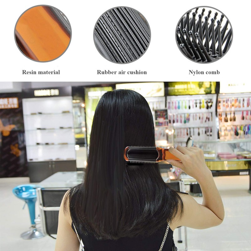 Ancable Folding Hair Brush with Mirror Compact Pocket Size for