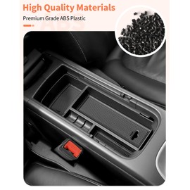 Summleaf Armrest Pad Storage Box Insert Hidden Center Console Tray Organizer for Dodge Journey 2011-2020,Interior Accessories ABS+Latex Black