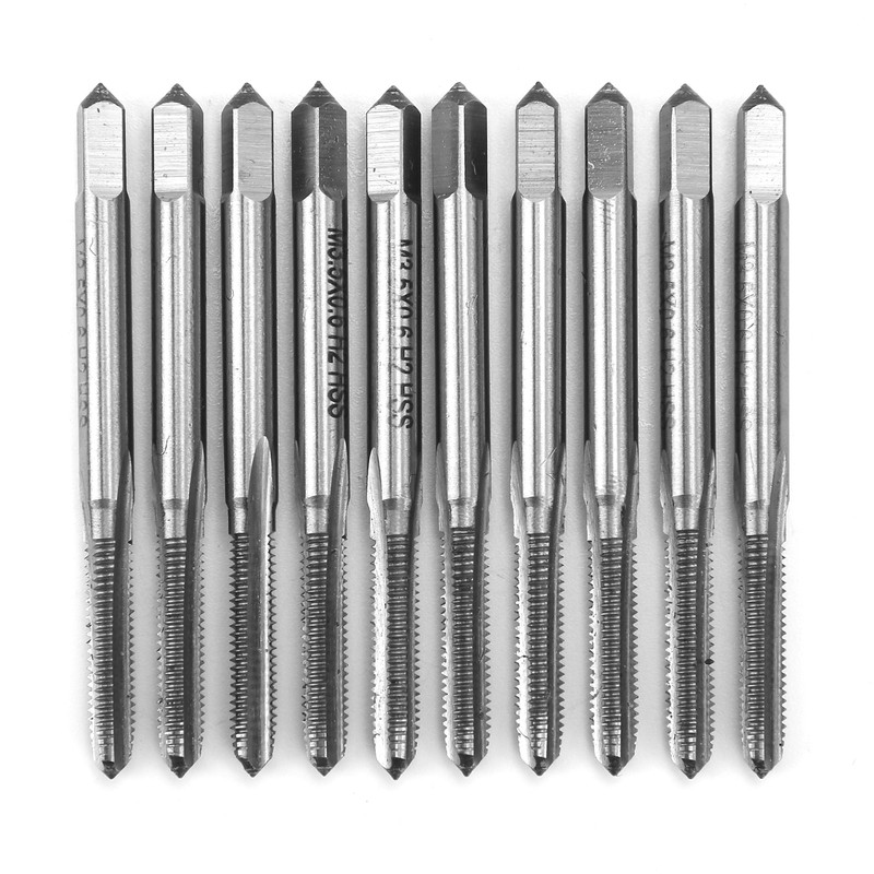 10pcs M3.5x0.6 Screw Tap Straight Flute HighSpeed Steel High Hardness