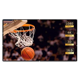 Projector Screen, Canvases for Projectors, Portable Film Screen, Foldable Projection Screen, for Home Cinema, School Education, Office Presentations, 16:9 HD 4K, 60 Inches, 132 x 75 cm