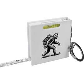 Azeeda 'Bigfoot Hiking' Keyring Tape Measure/Spirit Level Tool (KM00035807)