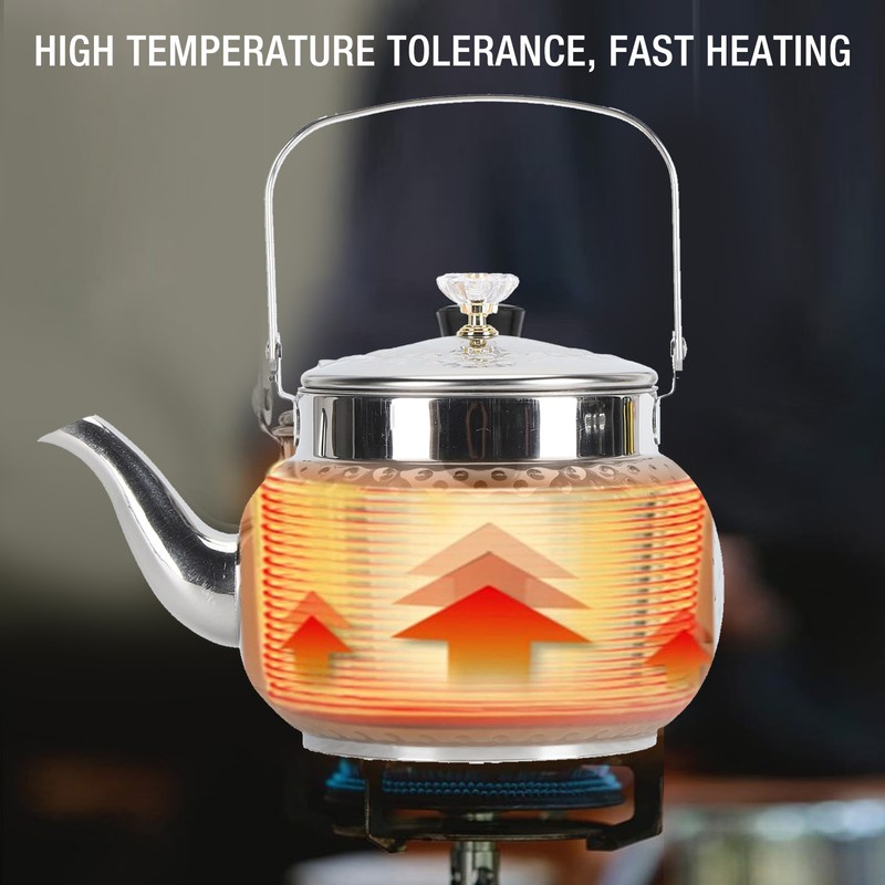 Stainless Steel Teapot with Removable Filter Metal Tea Kettle Coffee