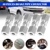 JNNJ Brake Line Connector, Straight Bulkhead Compression Fitting, Brake Line