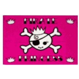 12x18 12"x18" Jolly Roger Pirate Princess Sleeve Flag Garden