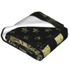 Camo Fish Fleece Throw Blanket Soft Flannel Plush Lightweight Warm