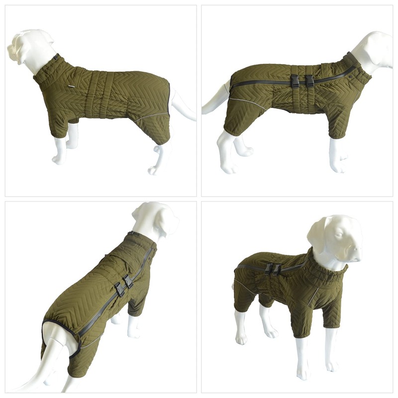 Warm Dog Coat Double Layers Dog Vest, 4 Legs Covered