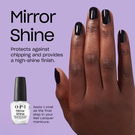 OPI Mirror Shine Top Coat | Nail Polish Top Coat | Brilliant & Glossy, High Shine, Protects Nails