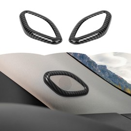 RT-TCZ A Pillar Speaker Cover Trim Decoration Interior Accessories for Chevy Avalanche/Suburban/Tahoe 2007-2013,for GMC Yukon/Sierra 2007-2013 (Black Carbon Fiber)