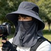 QUANSHENL Safari Hat, UV Protection, Wide Brim, Lightweight, Breathable, Quick