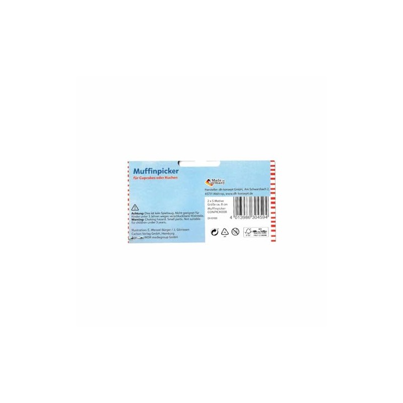 DH-Konzept Conni Muffin Picks Pack of 10 // Muffin Decoration