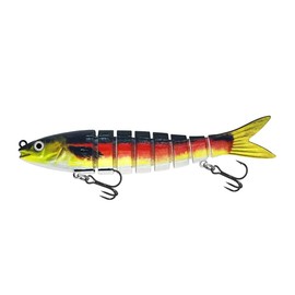 FOLANDO Multi Jointed Pike Fishing Lures, 135.CM/18G 3D artificial lure Wire Traces Pike Lures for Freshwater Saltwater
