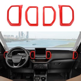 Linskip Dash Air Vents Trim Compatible with Ford Bronco Sport 2021 2022 2023 2024, DashBoard Vent Covers for Bronco Sport Interior Accessories(Red)