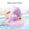 Inflatable Baby Swim Float Cartoon Shape Double Handle Inflatable Baby
