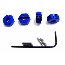Hot Racing SLF1006 Blue Aluminum Locking 12mm Wheel Hex Kit