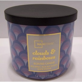 Mainstays Clouds & Rainbows 14oz 3-Wick Candle w/Lid