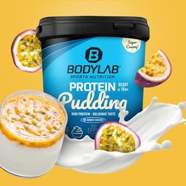 Bodylab24 Bodylab24 Protein Pudding Joghurt-Maracuja 1000g, mit bis zu 25g Eiweiß (aus Whey Protein) pro Portion, schnelle und einfache Zubereitung, ideal als proteinreiche Alternative