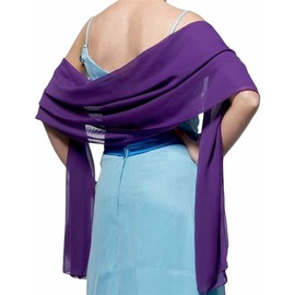 Lifup Women's Tassel Scarves, Scarves for Women Party Dinner, Elegant Sequin Scarves for Bridesmaid Wedding, Soft Wraps for Wedding, Party, dark purple