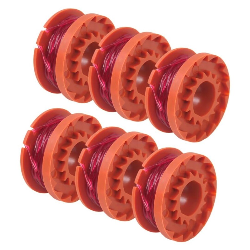 HaeKap 6 Pcs WA0010 Trimmer Spool Line Set for Worx