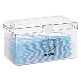 Disposable Masks, Glove Dispenser, Mask Output Box with Handle, Dustproof Acrylic Box, Transparent for Bouffant Cap, Hair Net & Shoe Cover, 21 x 11 x 11 cm, Suitable for Protective Films for Home