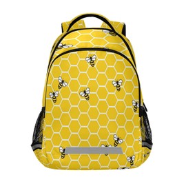 ALAZA Yellow Bees and Honey Backpacks Travel Laptop Daypack School Book Bag for Men Women Teens Kids