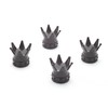 4 x valve caps, crown king, colour: black, valve cap,