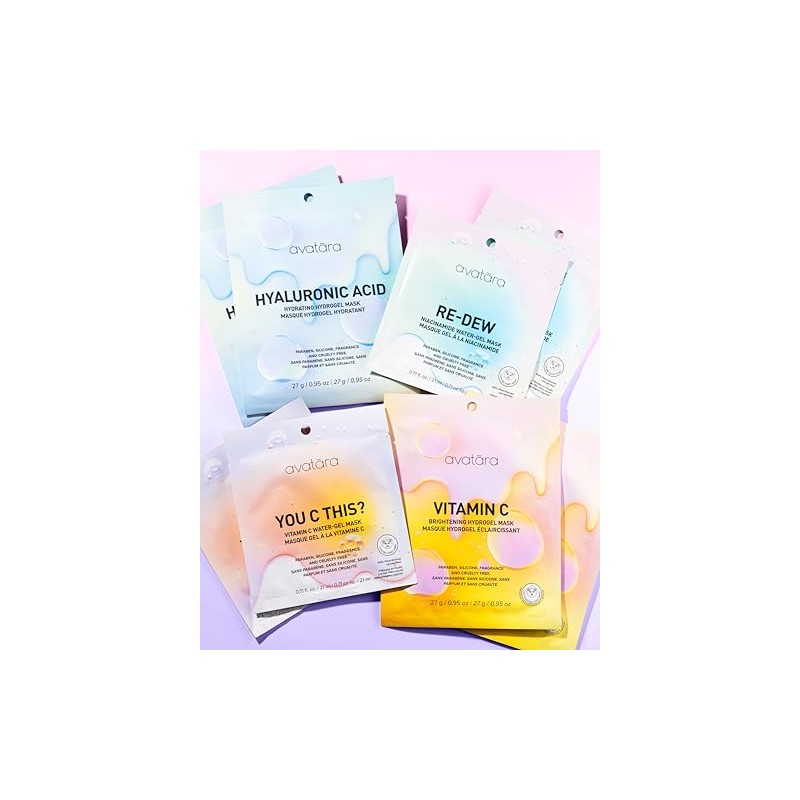 Avatara Pack de 8 Mascarillas de Tejido High-key Glow con