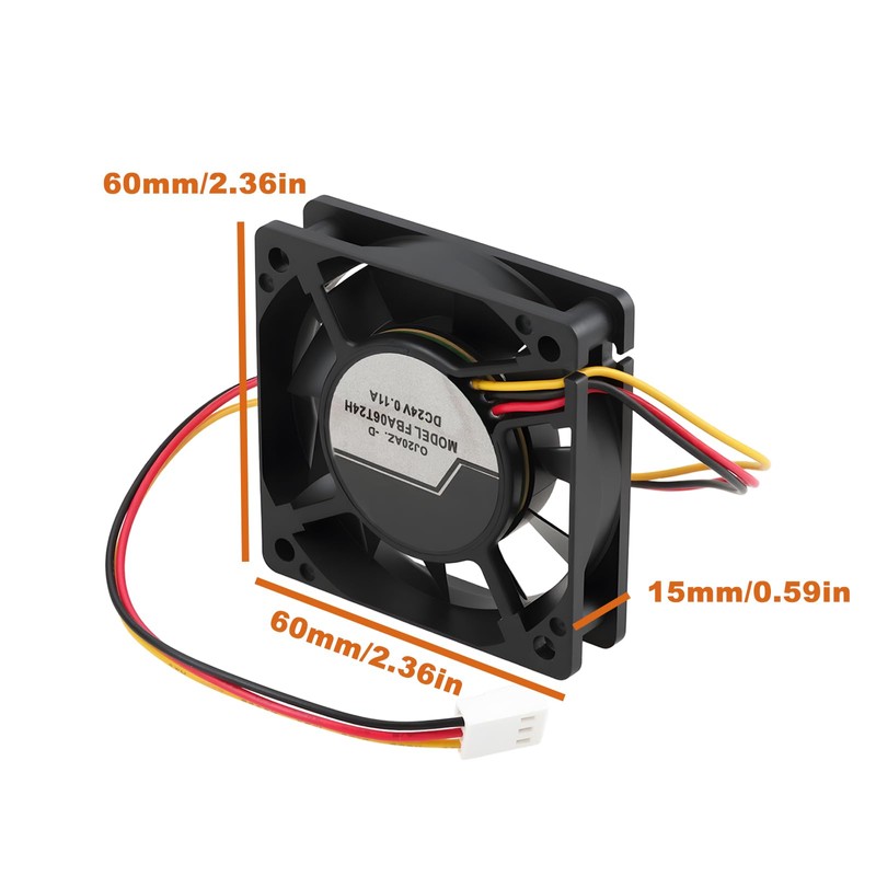 VGOL Ventola Di Raffreddamento A 3 Pin FBA06T24H 24 V