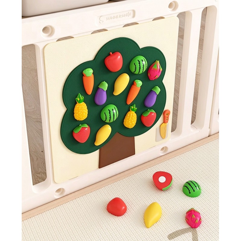 Baby Felt Board Play Food Toy Set for Pretend Kitchen