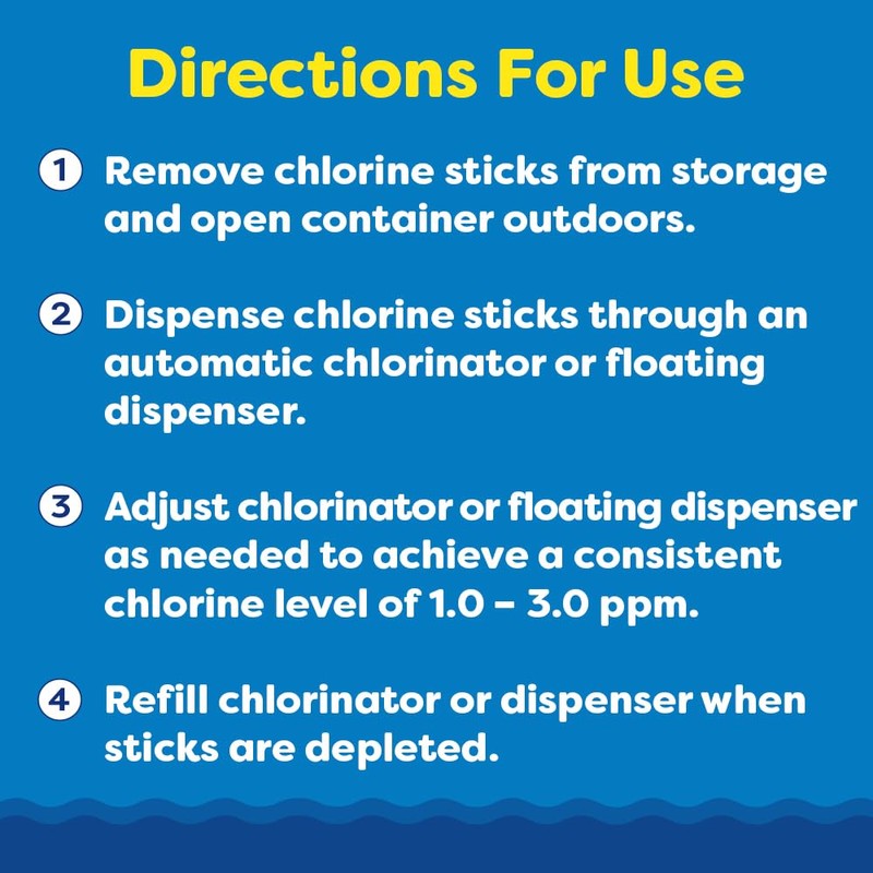 In The Swim 4 Inch Chlorine Sticks for Sanitizing Swimming