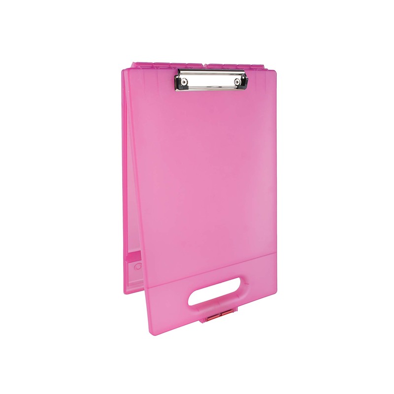Dexas Clipcase Storage Clipboard with Handle, Pink 16" x 10"