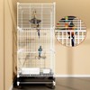 Giciashop 49-Inch Wrought Iron Bird Cage, 3 Tier Large Bird
