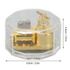 Music Box Polygon Shape Transparent Golden Relaxing Acrylic Metal Clear