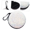 SHINEOFI 1Pc Rhinestone Studded Portable Earphone Storage Box Shockproof Travel