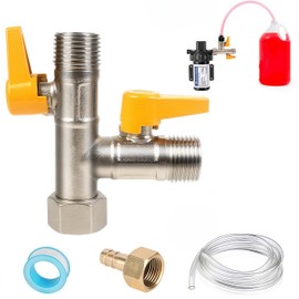 Upgrade RV Winterizing Kit, Full-Flow RV Winterizing Part, RV 3-Way By-Pass Valve Replacement Kit, Unrestricted Water Flow RV Antifreeze Accessories
