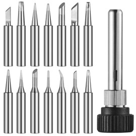 Sinofort 900M-T Soldering Tips Set, 14 Pieces Soldering Iron Tips, Soldering Tip Replacement Soldering Tips for Soldering Stations, Soldering Iron Tips, Lead-Free, Soldering Iron Replacement Soldering