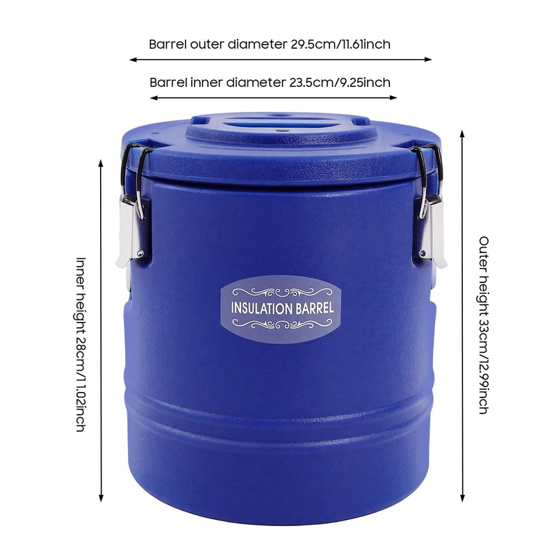 15.9QT Insulated Soup Container with Lid, 4 Gallon Commercial Food