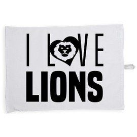 Hippowarehouse I Love Lions Tea Towel Eco Printed Dish Cloth Kitchen accessory 50cmx70cm 100% Cotton