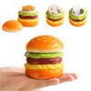 Lifelisa Cute Hamburger Toothpick Holder with Lid, Ceramic Toothpick Dispenser