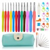 Crochet Hooks Set, 12 Pcs Full Size Crochet Set, Ergonomic