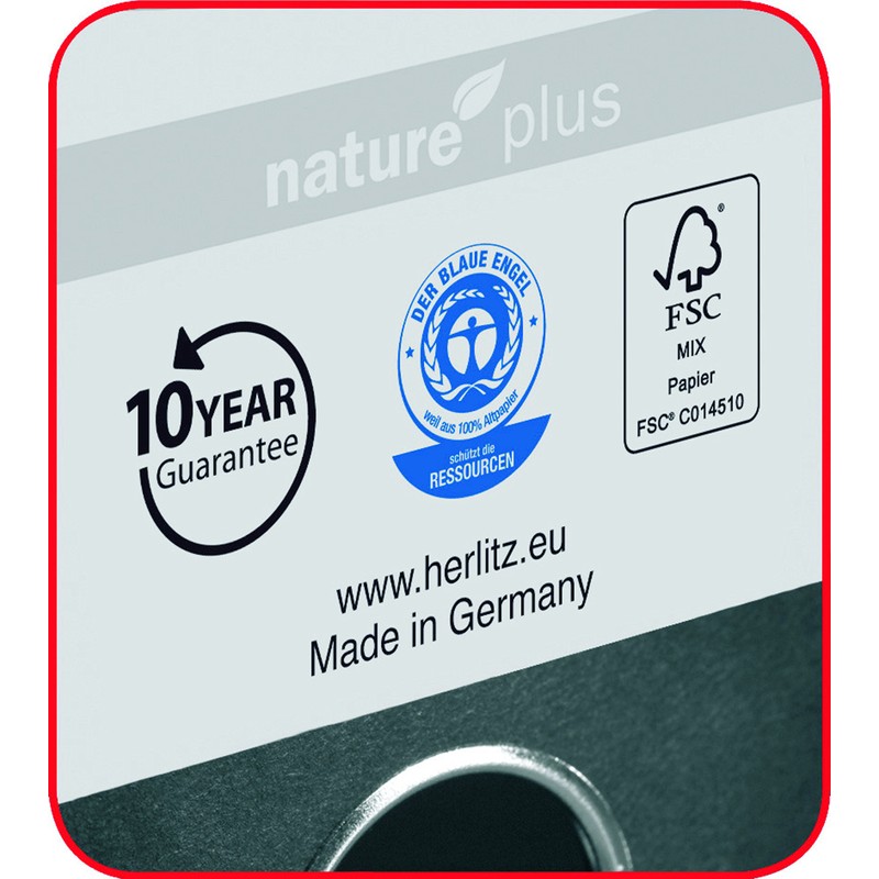 Herlitz maX.file nature plus folder, special paper cover, edge protection,