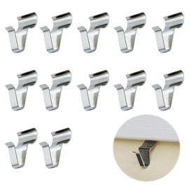 WHYHKJ 12pcs Siding Hooks Vinyl Siding Hidden Hanging Hooks Heavy Duty Non Hole Stainless Steel Seam Hooks for Hanging Outdoor String Light Decorations Siding Clips