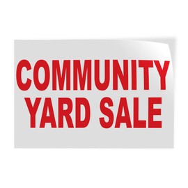 Decal Stickers Multiple Sizes Community Yard Sale Red Industrial Vinyl Safety Sign Label Business 10x7Inches