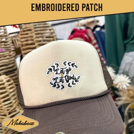 MOKOBOIZ Let Go & Let God 3 Inches Iron On/Sew On Embroidered Applique Patches, God Bible Embroidery Patches, Faith DIY Accessories for Backpacks, Army Vests, Bags, Hats, Clothes, Gift for Christians