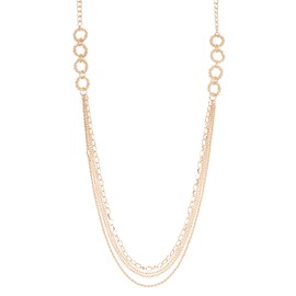 Noessla Layered Long Necklaces for Women Crystal Beaded Statement Necklace Sweater Silver Chain with Gifts Box Jewelry(34-G)